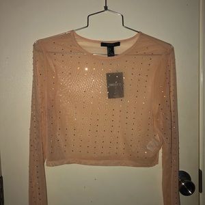 New! Forever 21 Long Sleeve Crop